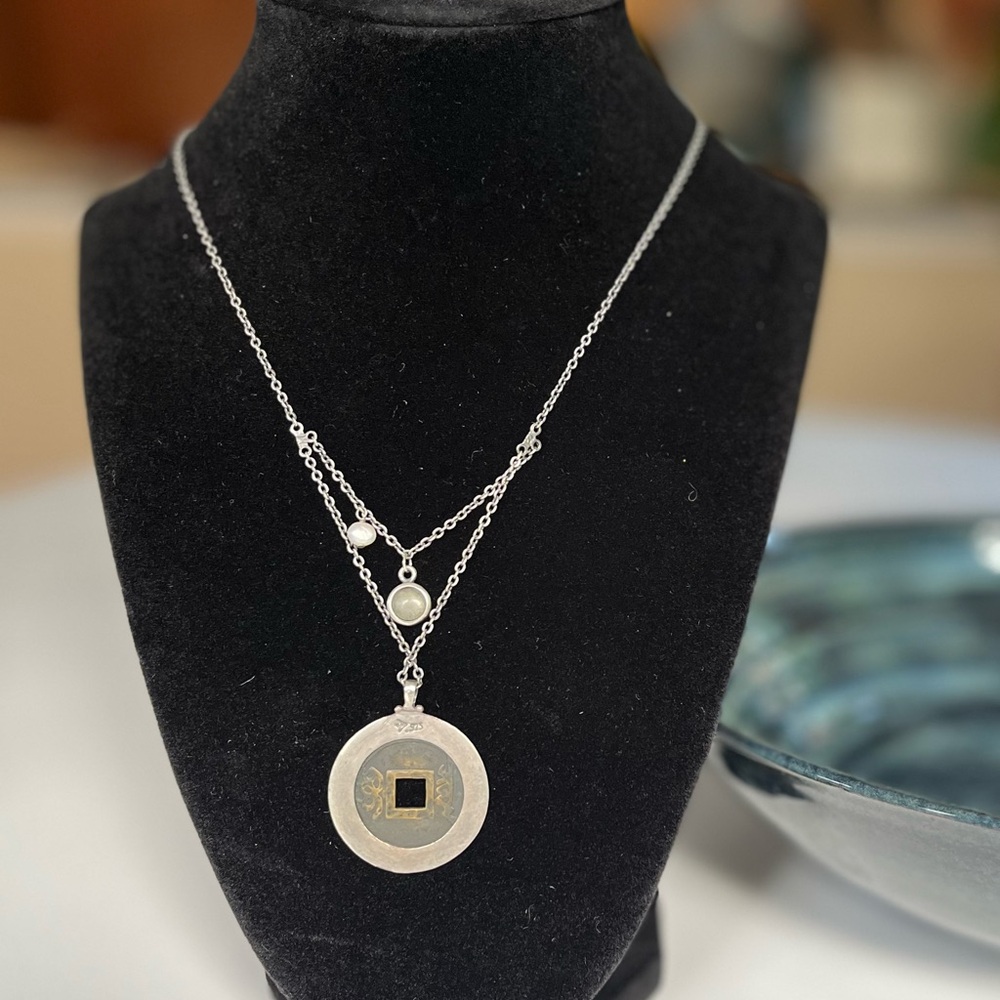 Silpada Silver Chinese Coin Necklace